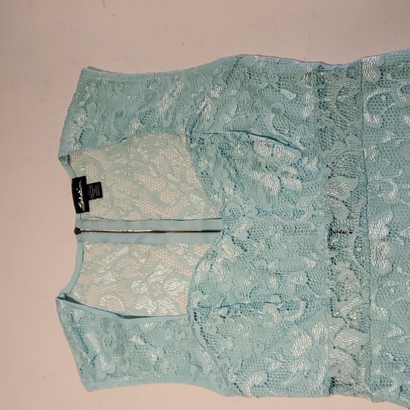 Seductions aqua mini dress - Picture 2 of 6